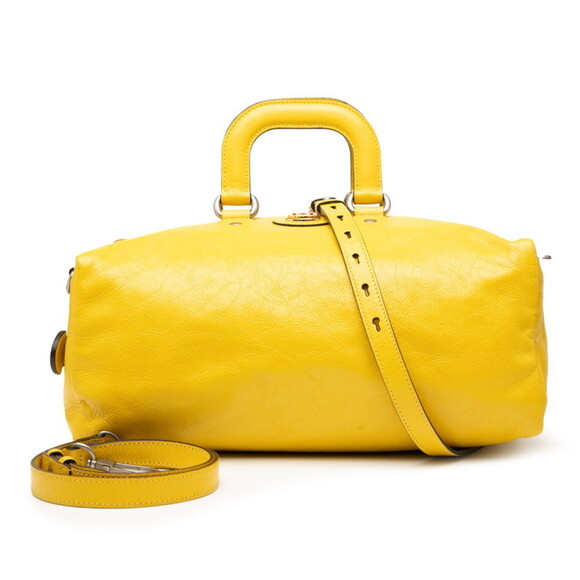 GUCCI Authentic Yellow Leather Shoulder Bag - Picture 7 of 7